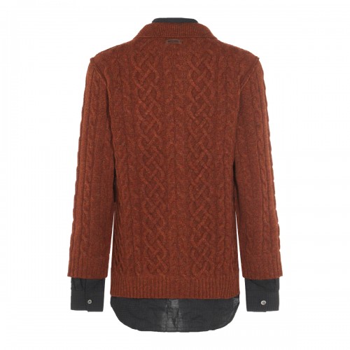 BROWN WOOL KNITWEAR