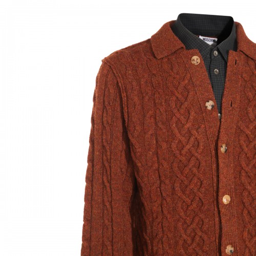 BROWN WOOL KNITWEAR
