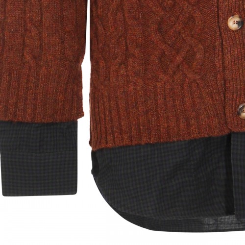 BROWN WOOL KNITWEAR