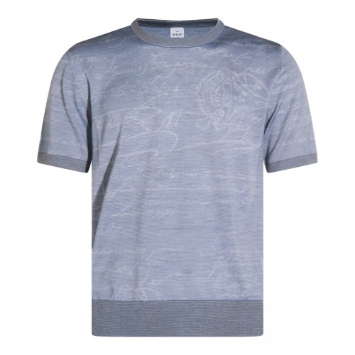 LIGHT BLUE COTTON KNITWEAR