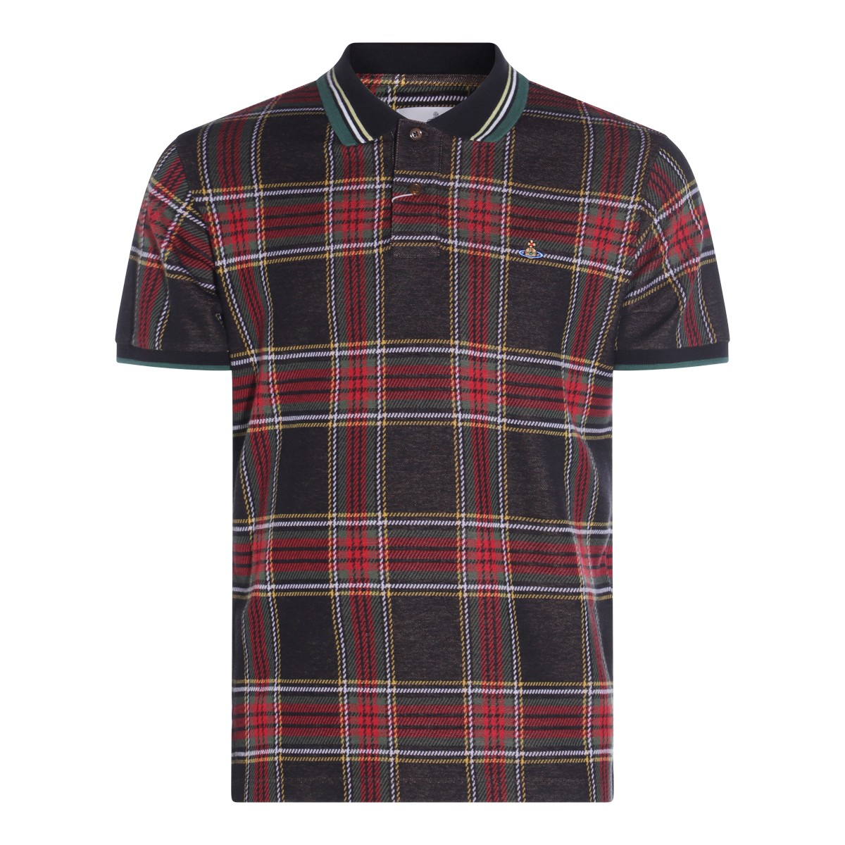 RED AND GREEN COTTON POLO SHIRT
