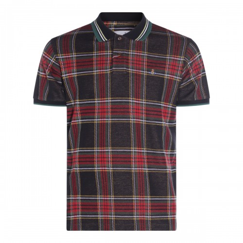 RED AND GREEN COTTON POLO SHIRT