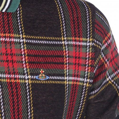 RED AND GREEN COTTON POLO SHIRT