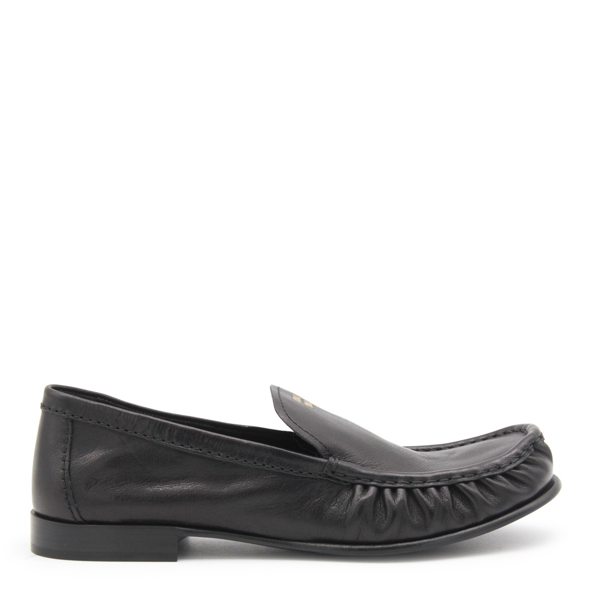 BLACK LEATHER LOAFERS