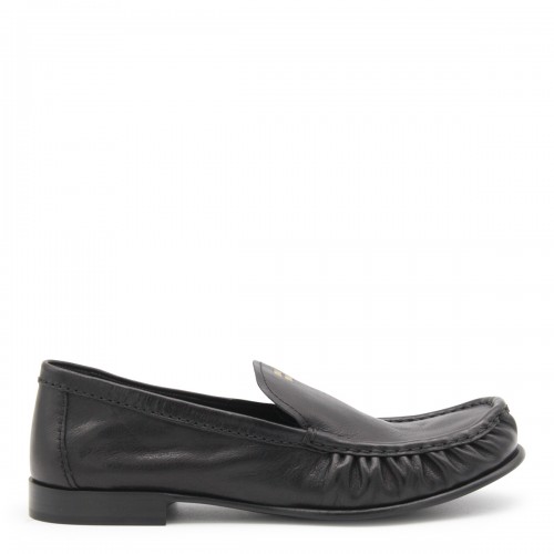 BLACK LEATHER LOAFERS