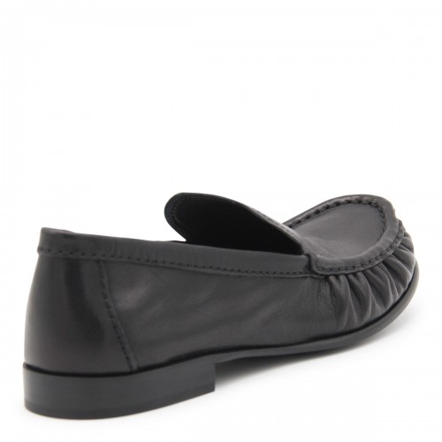 BLACK LEATHER LOAFERS