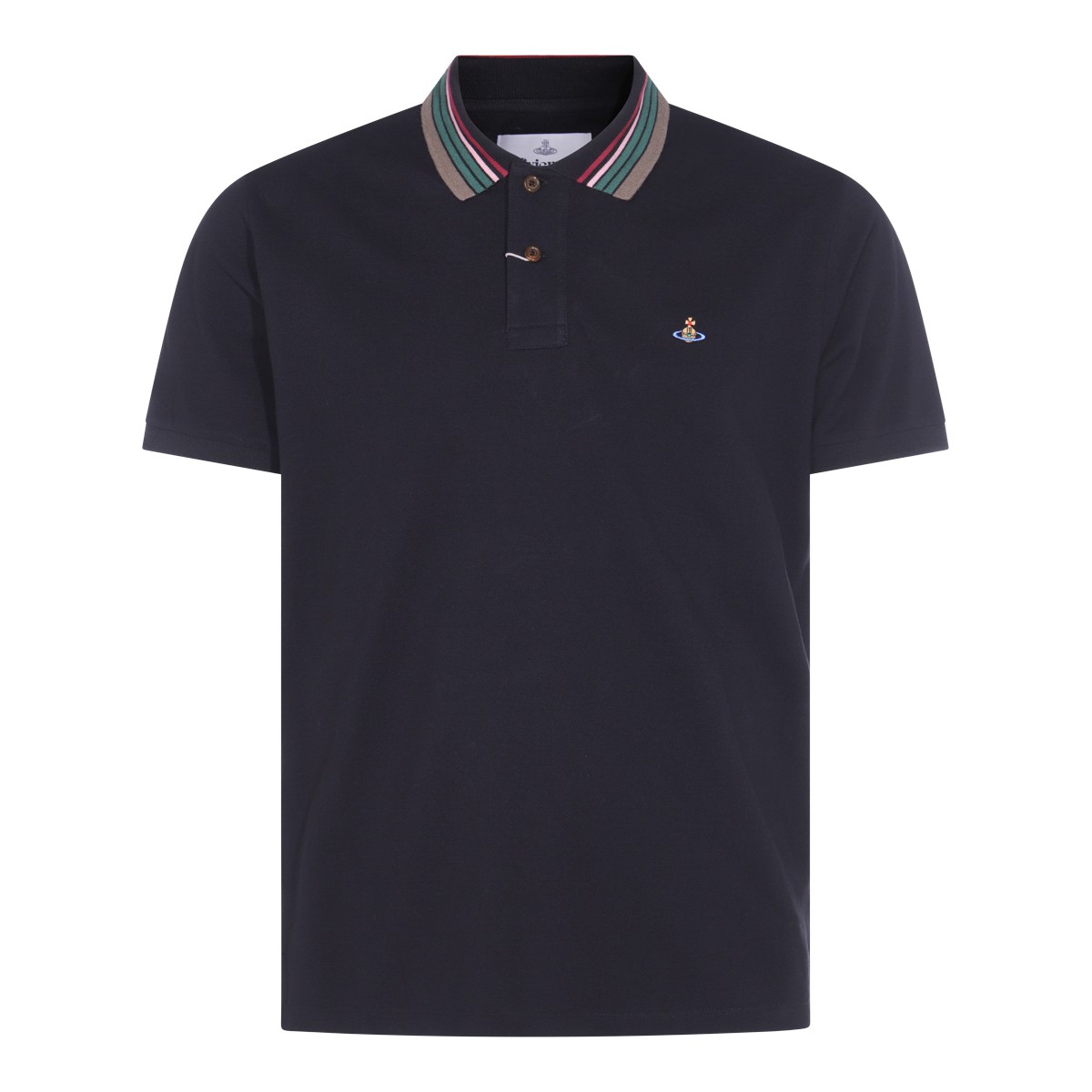 BLACK COTTON POLO SHIRT