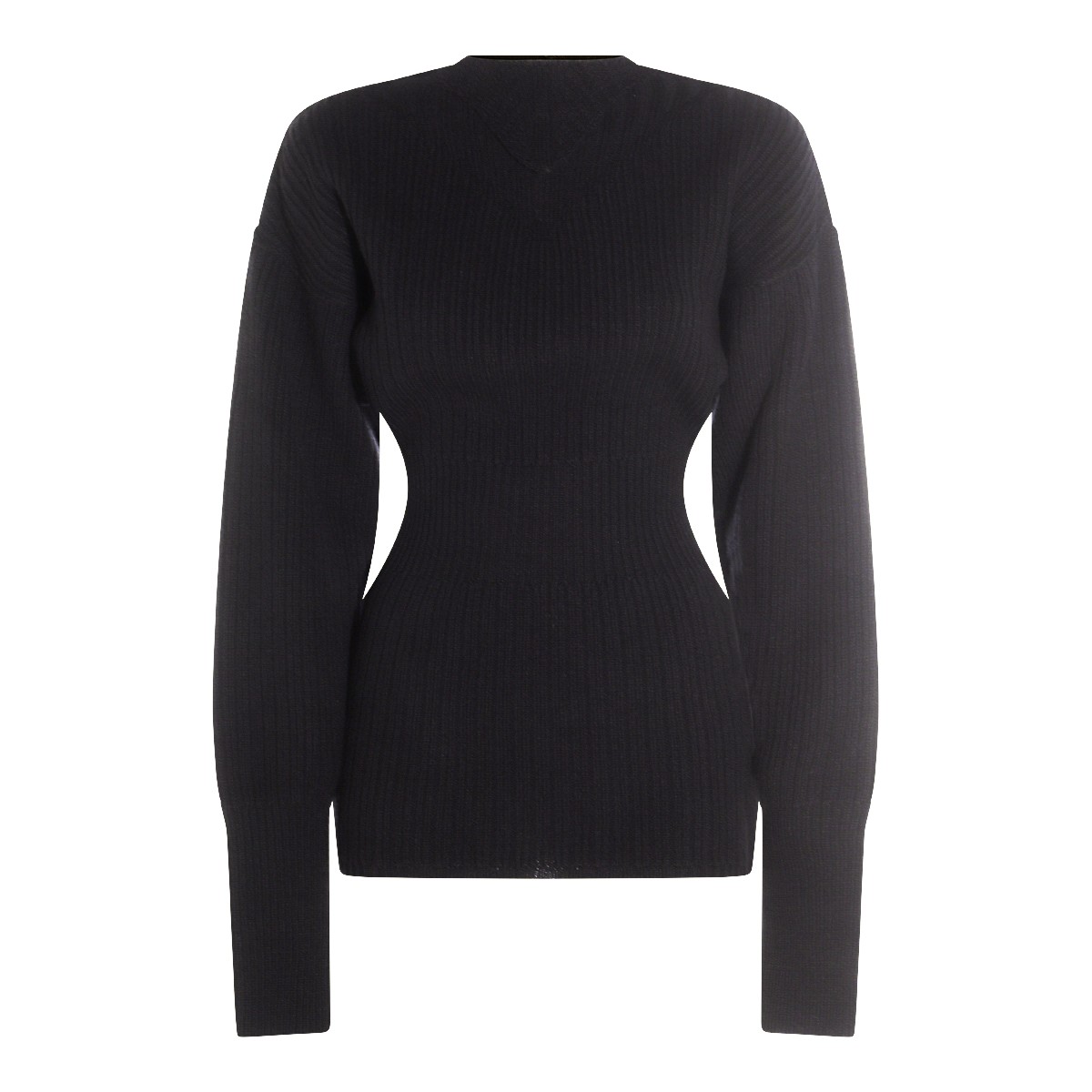 BLACK WOOL KNITWEAR