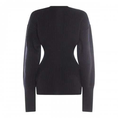 BLACK WOOL KNITWEAR