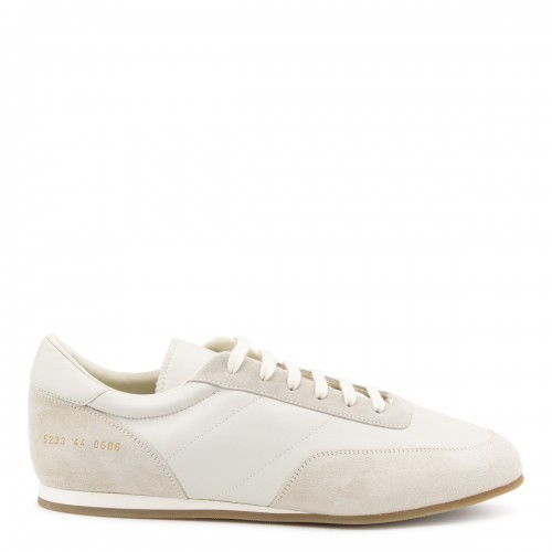 WHITE LEATHER MINIMAL RUNNER SNEAKERS