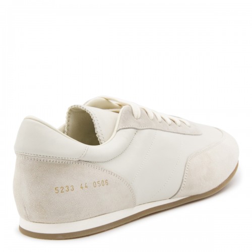 WHITE LEATHER MINIMAL RUNNER SNEAKERS