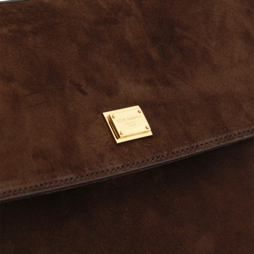 BROWN LEATHER MY SICILY TOP HANDLE BAG