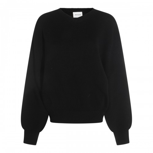 BLACK WOOL KNITWEAR