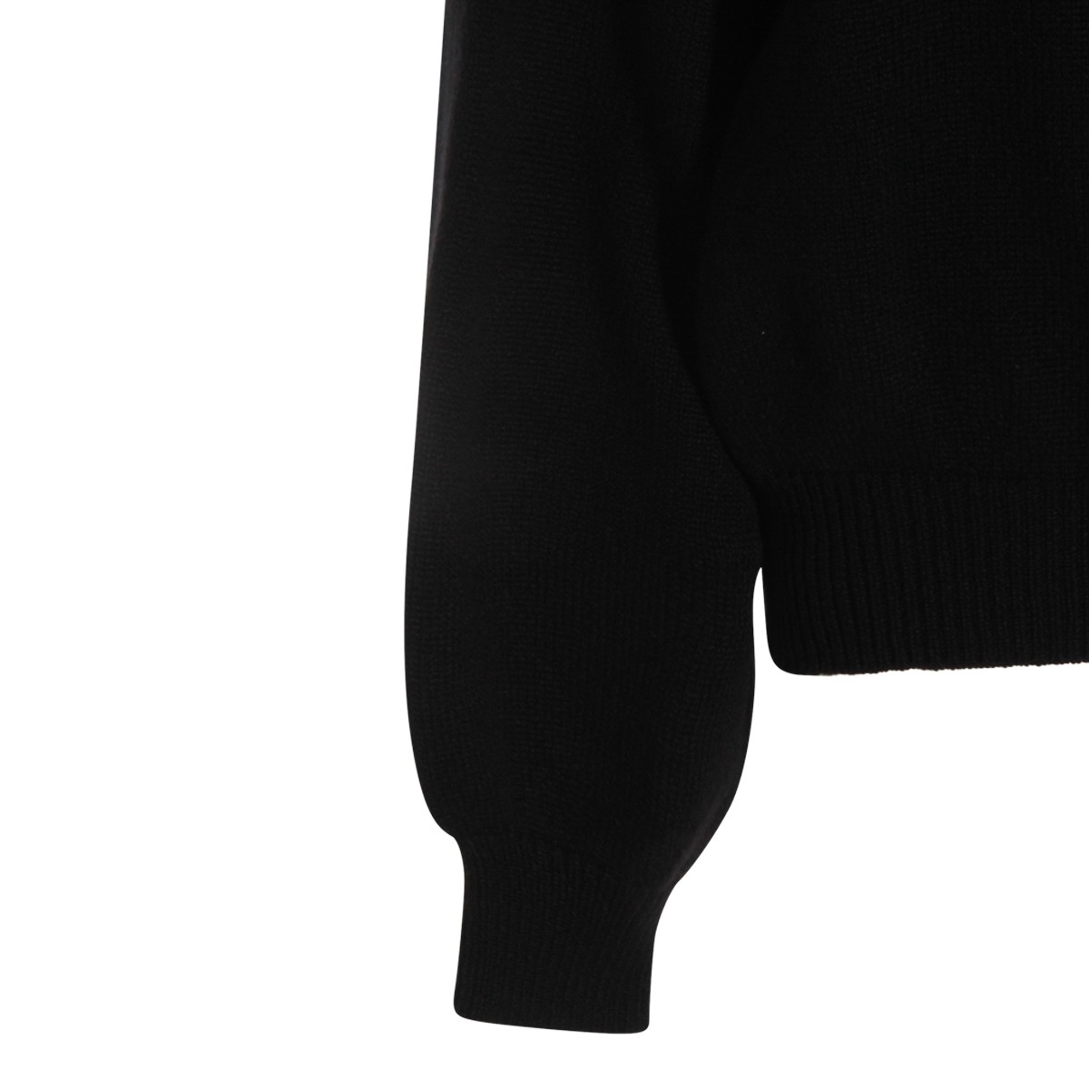 BLACK WOOL KNITWEAR