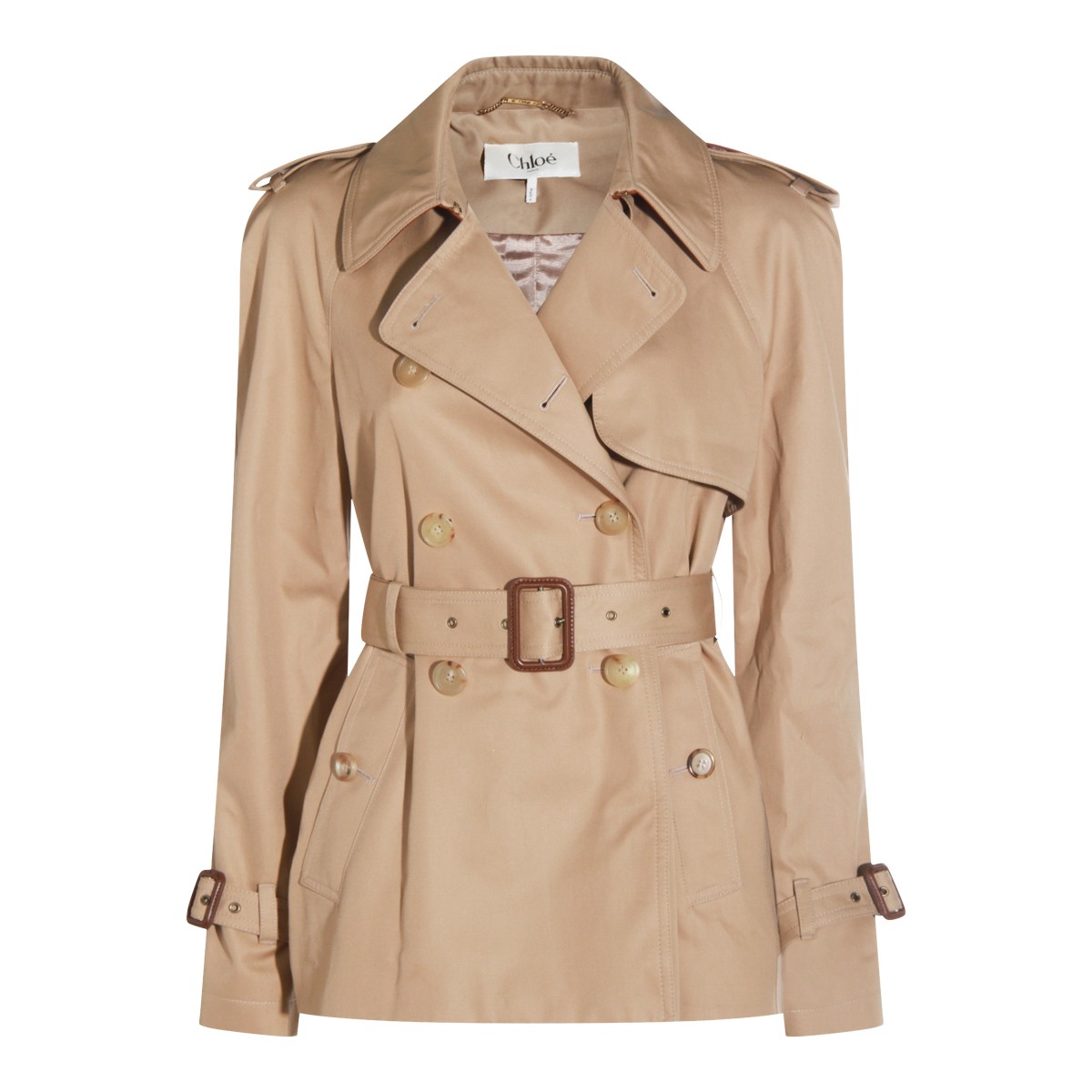 BEIGE COTTON TRENCH COAT