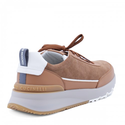 BROWN LEATHER SNEAKERS