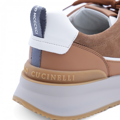 BROWN LEATHER SNEAKERS