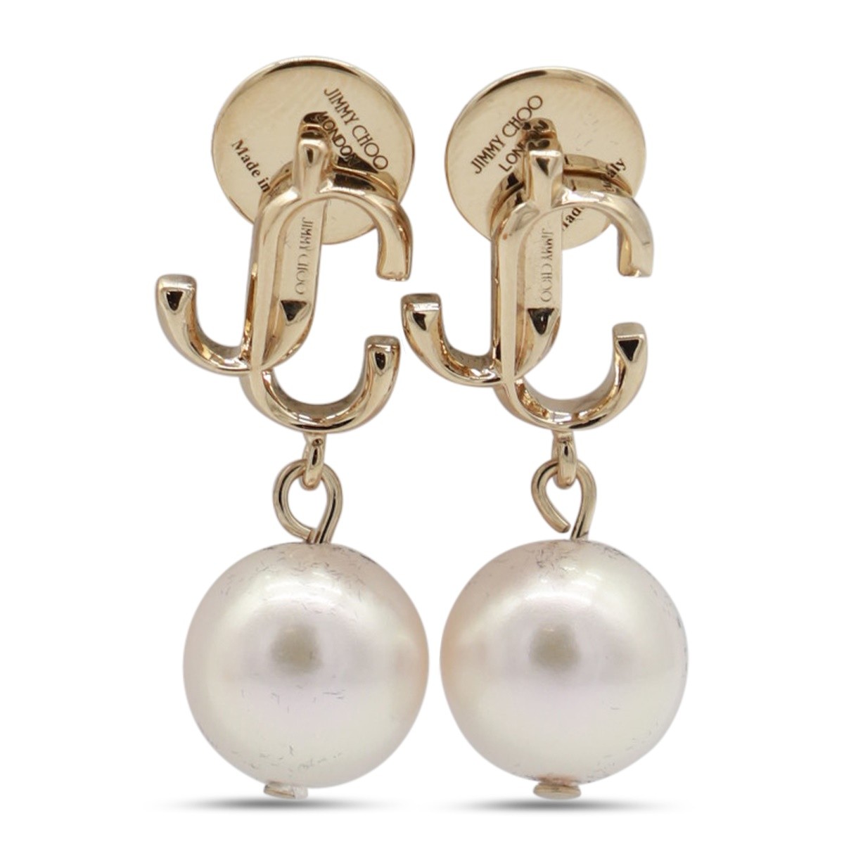 GOLD AND WHITE METAL EARRINGS
