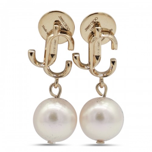 GOLD AND WHITE METAL EARRINGS