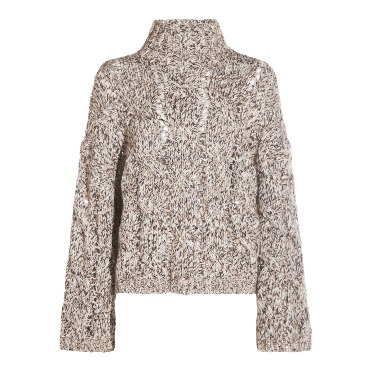 BROWN COTTON KNITWEAR