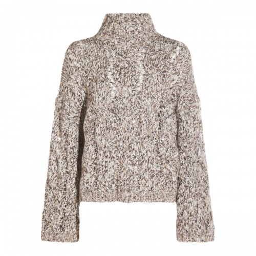 BROWN COTTON KNITWEAR
