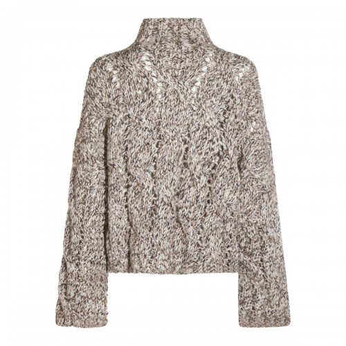 BROWN COTTON KNITWEAR