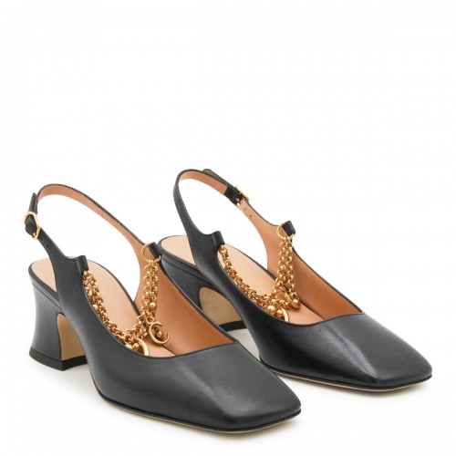 BLACK LEATHER PUMPS 2