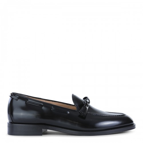 BLACK LEATHER LOAFERS