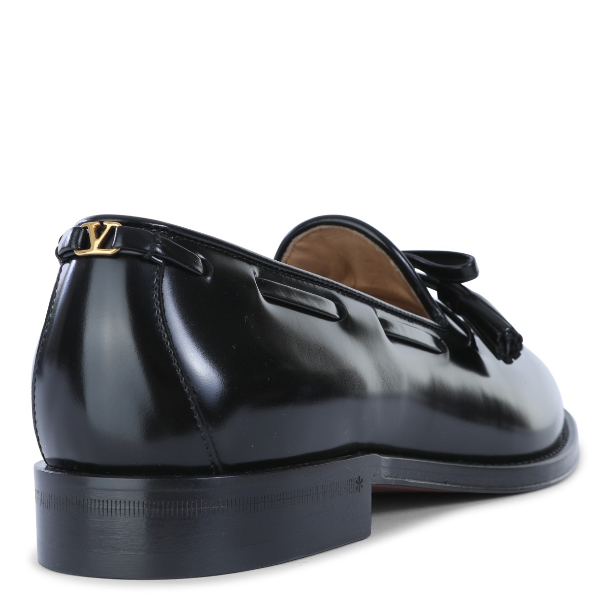 BLACK LEATHER LOAFERS