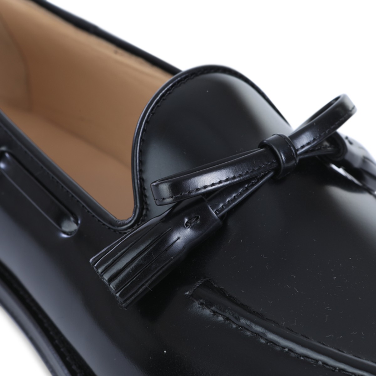 BLACK LEATHER LOAFERS