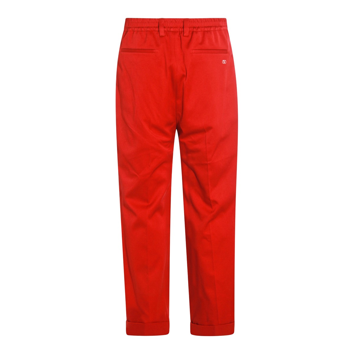 RED COTTON PANTS