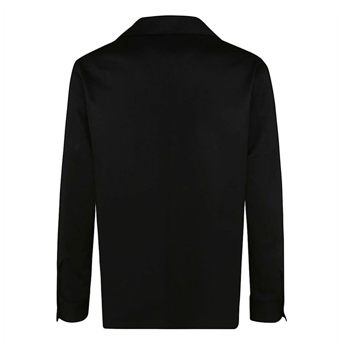 BLACK WOOL CASUAL JACKET  BLACK WOOL CASUAL JACKET