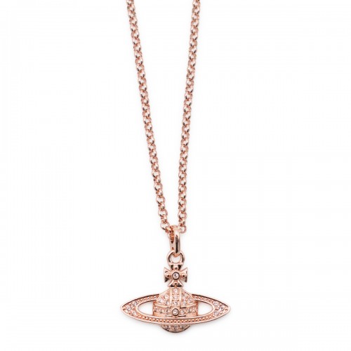 PINK GOLD BRASS NECKLACE 2