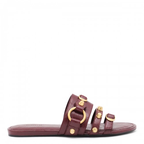 BORDEAUX LEATHER CITY FLATS