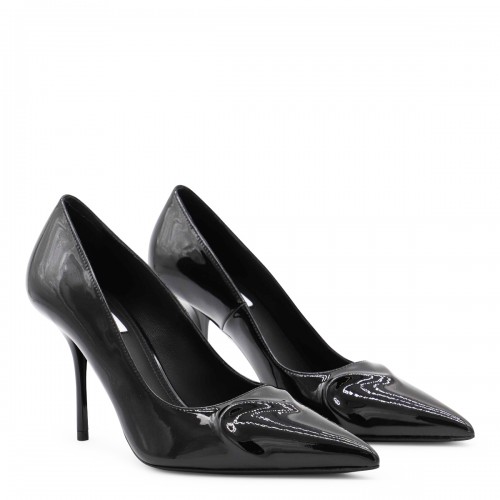 BLACK LEATHER PUMPS