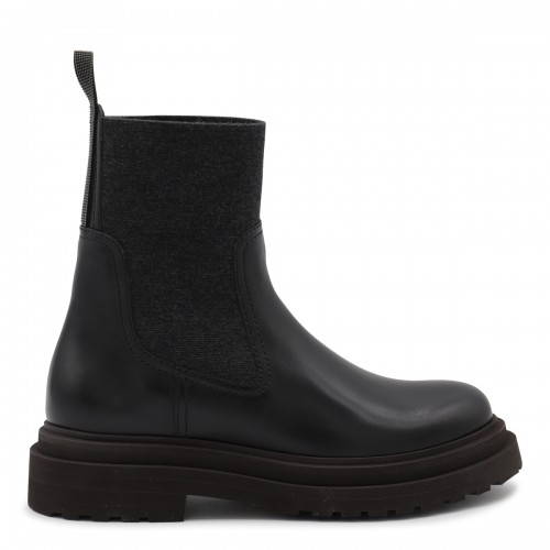 BLACK LEATHER BOOTS