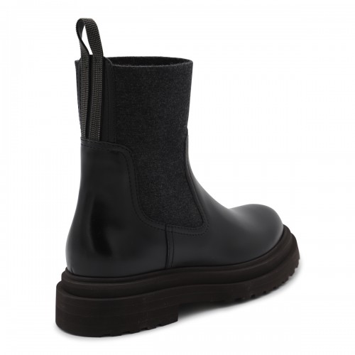 BLACK LEATHER BOOTS