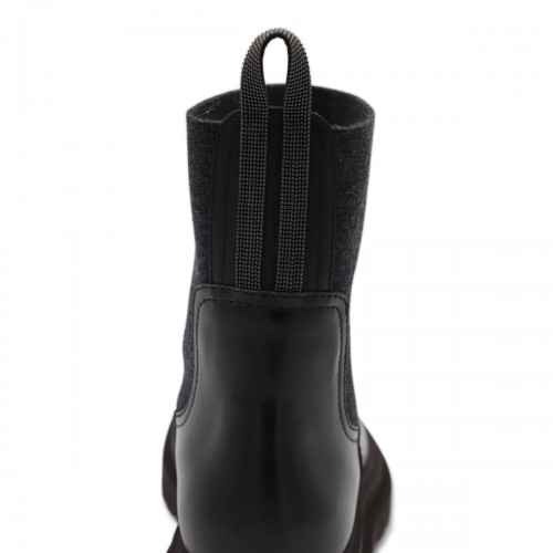 BLACK LEATHER BOOTS