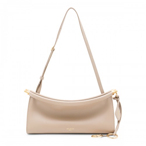 BEIGE LEATHER LE CLICK EAST WEST SMALL CROSSBODY BAG