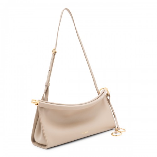 BEIGE LEATHER LE CLICK EAST WEST SMALL CROSSBODY BAG