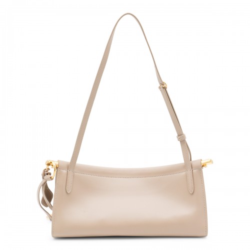 BEIGE LEATHER LE CLICK EAST WEST SMALL CROSSBODY BAG