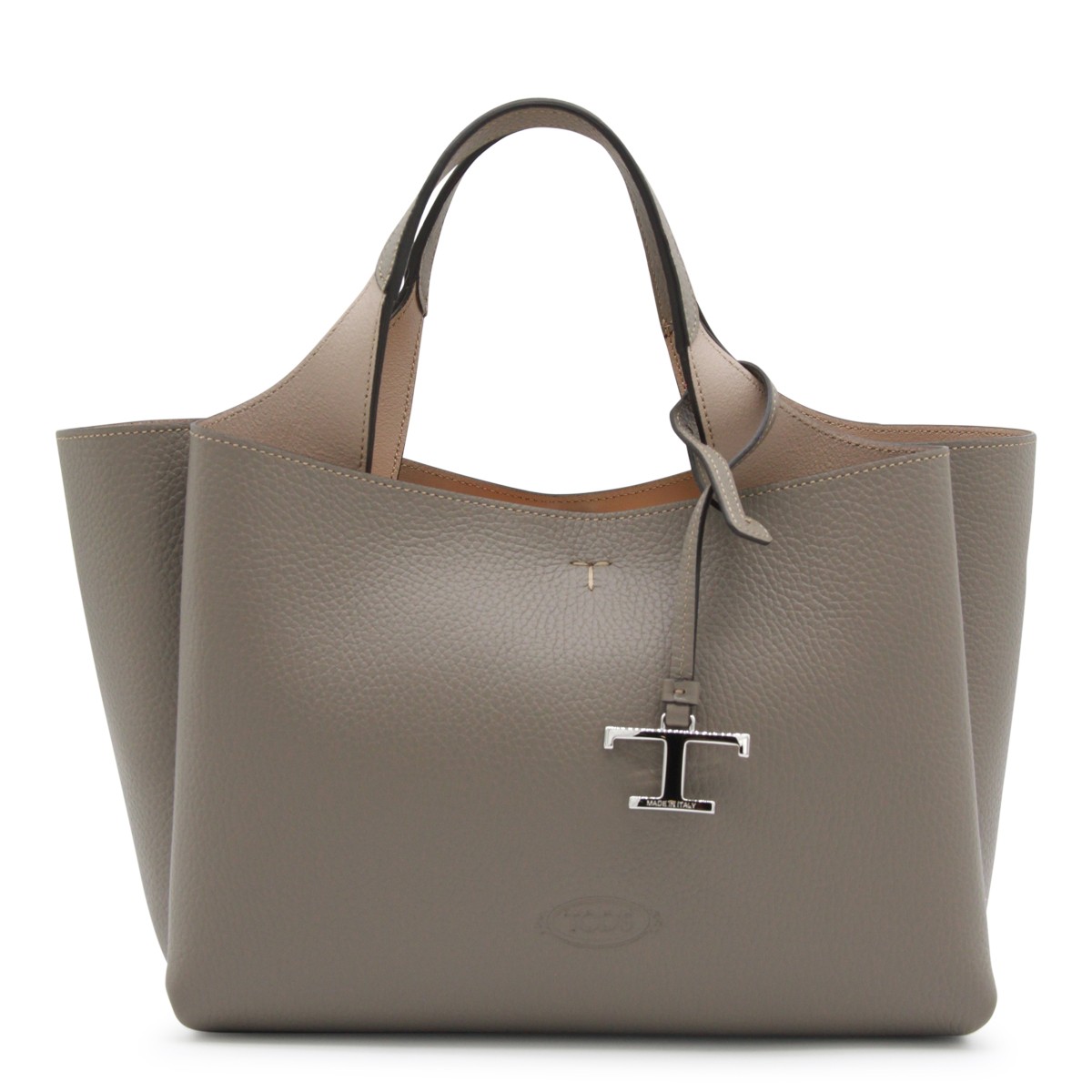BROWN LEATHER MINI TOP HANDLE BAG