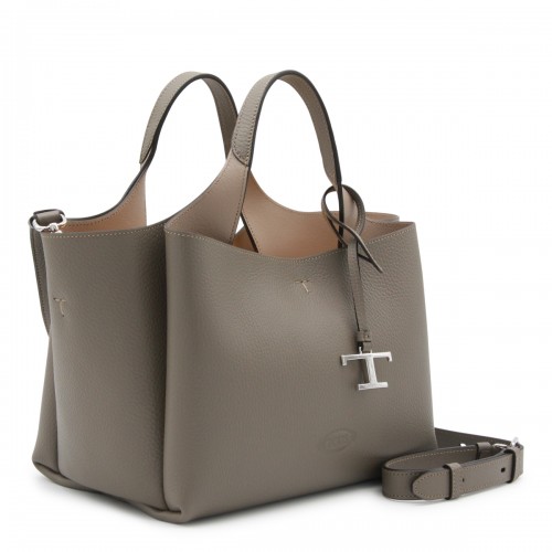 BROWN LEATHER MINI TOP HANDLE BAG