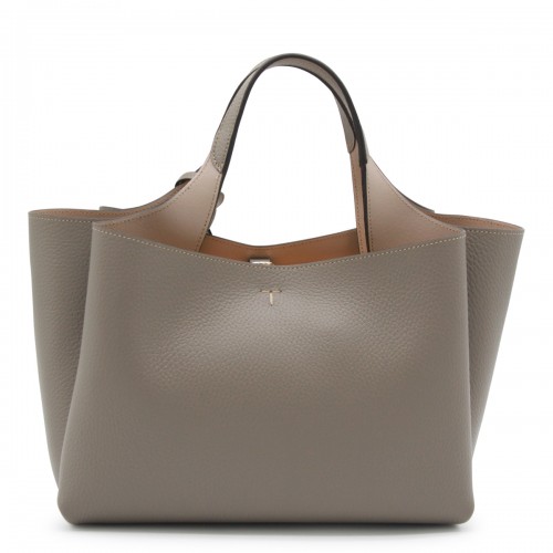 BROWN LEATHER MINI TOP HANDLE BAG