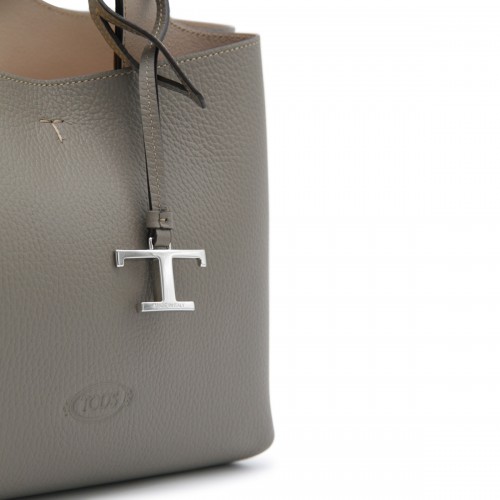 BROWN LEATHER MINI TOP HANDLE BAG