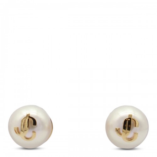 GOLD AND WHITE EARRINGS