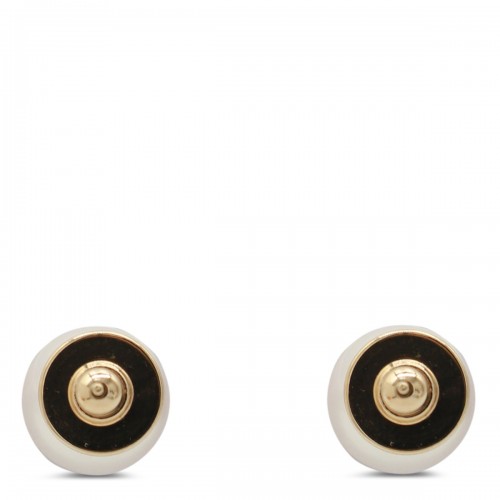 GOLD AND WHITE EARRINGS