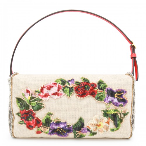 MULTICOLOR LINEN VAIN SOFT SHOULDER BAG