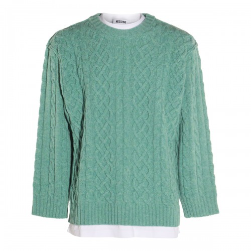 LIGHT GREEN WOOL KNITWEAR