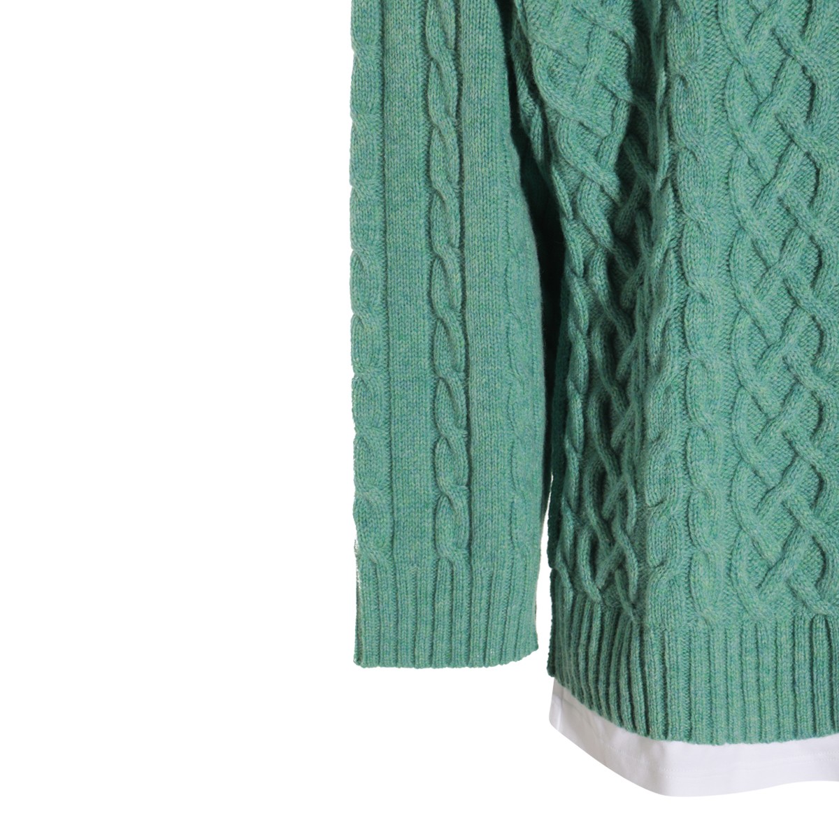LIGHT GREEN WOOL KNITWEAR